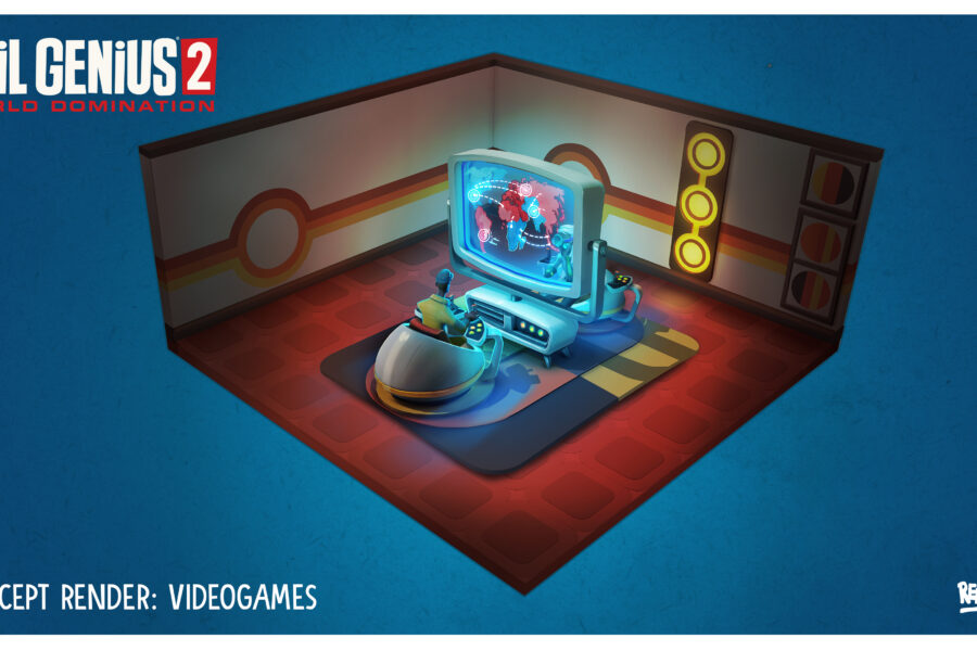 EG2 Videogames Room Concept Art