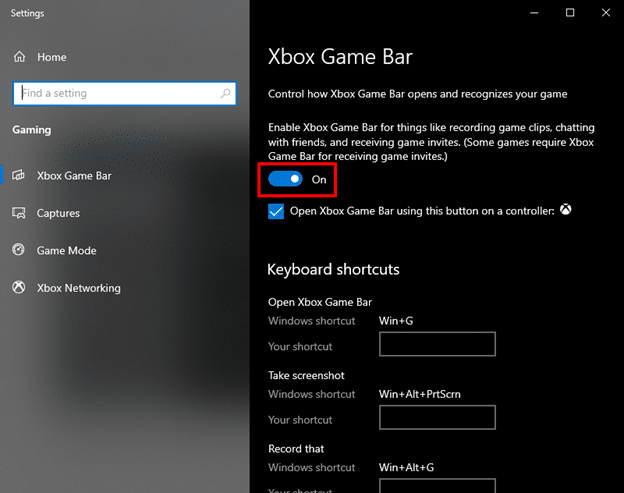 Xbox Game Bar Fix Windows 10 4
