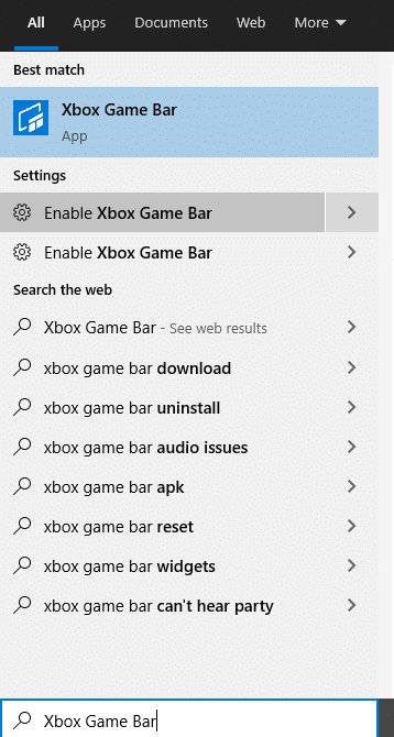Xbox Game Bar Fix Windows 10